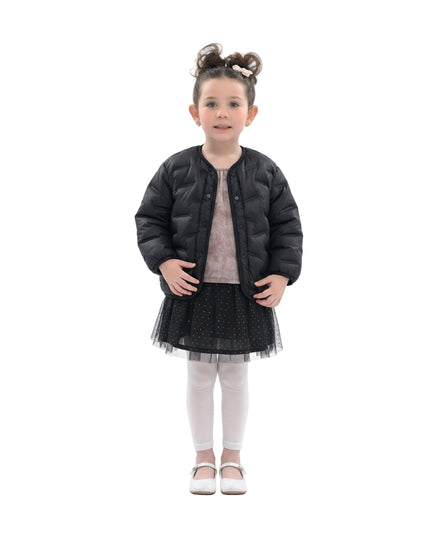 kids atelier mimi tutu Black Quilted Jacket