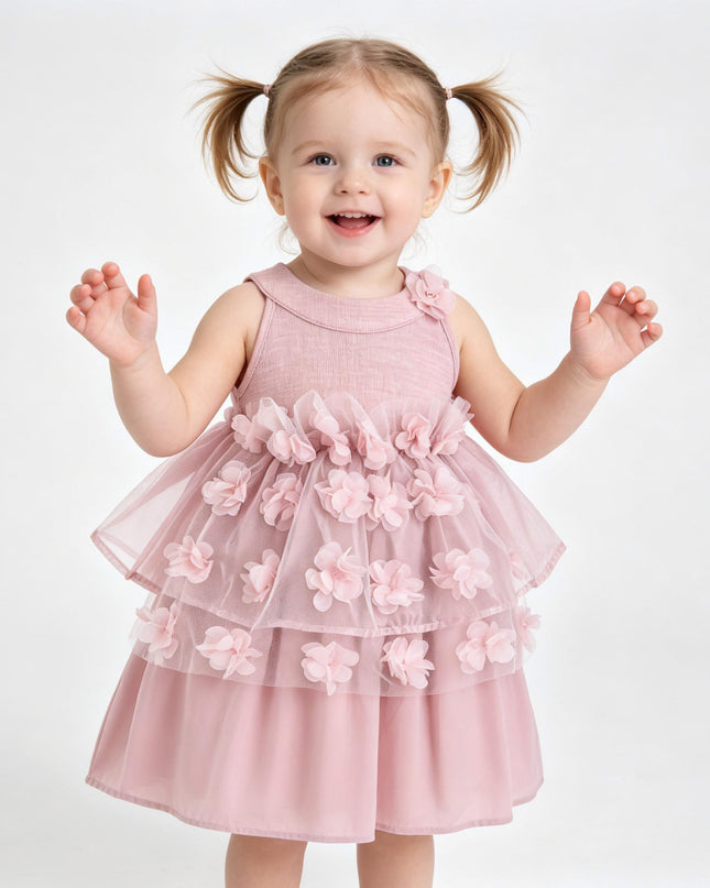 kids atelier mimi tutu Pink Veda Petal Princess Tulle Dress