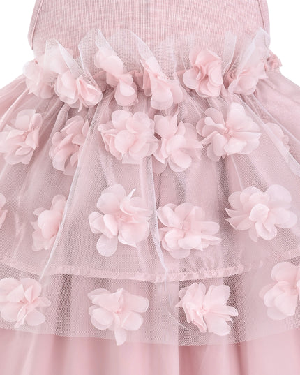 kids atelier mimi tutu Pink Veda Petal Princess Tulle Dress