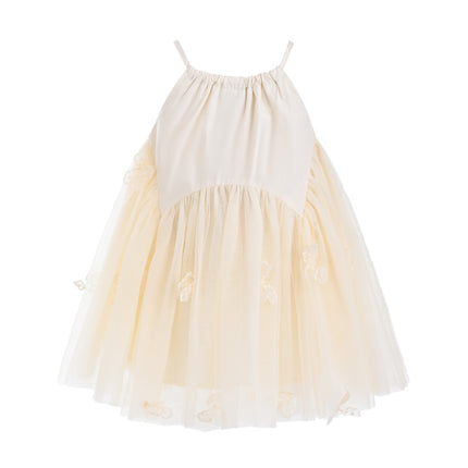 kids atelier mimi tutu Beige Mirelle Petal Flared Tulle Dress