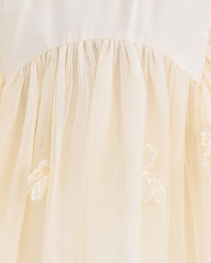kids atelier mimi tutu Beige Mirelle Petal Flared Tulle Dress