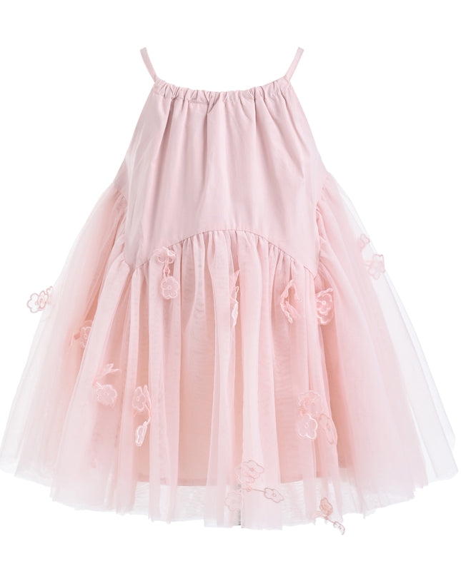 kids atelier mimi tutu Pink Mirelle Petal Flared Tulle Dress