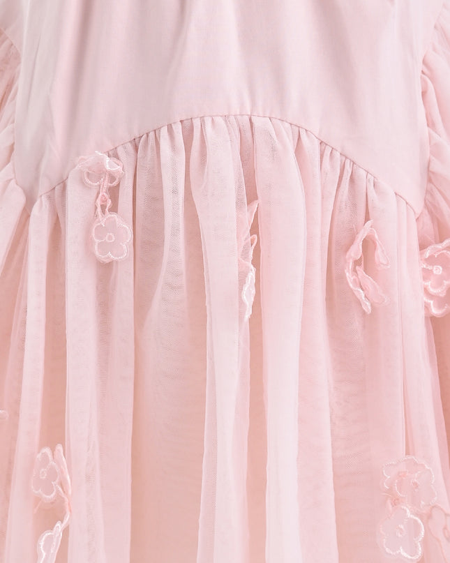 kids atelier mimi tutu Pink Mirelle Petal Flared Tulle Dress