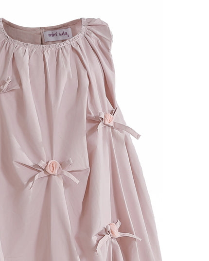 kids atelier mimi tutu Pink Verona Bow Rosette Balloon Dress