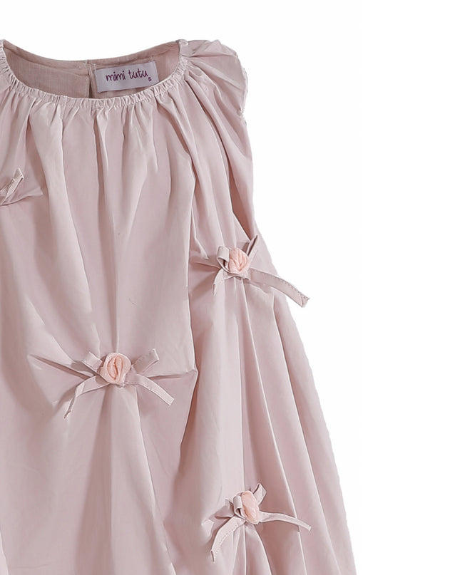 kids atelier mimi tutu Pink Verona Bow Rosette Balloon Dress