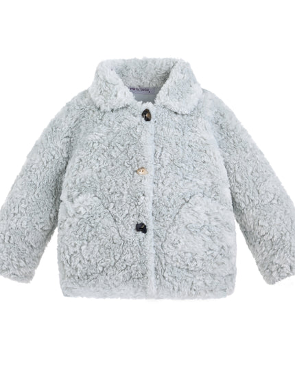 kids atelier mimi tutu Light Blue Teddy Coat