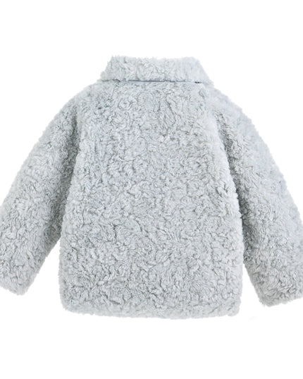 kids atelier mimi tutu Light Blue Teddy Coat