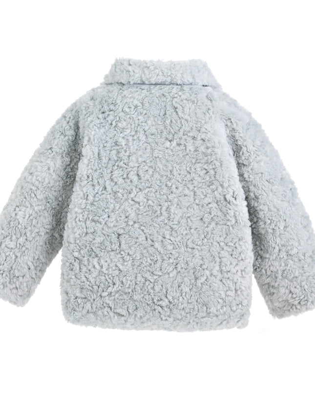 kids atelier mimi tutu Light Blue Teddy Coat