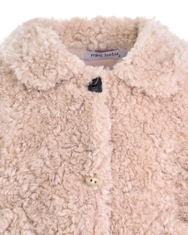 kids atelier mimi tutu Pink Teddy Coat