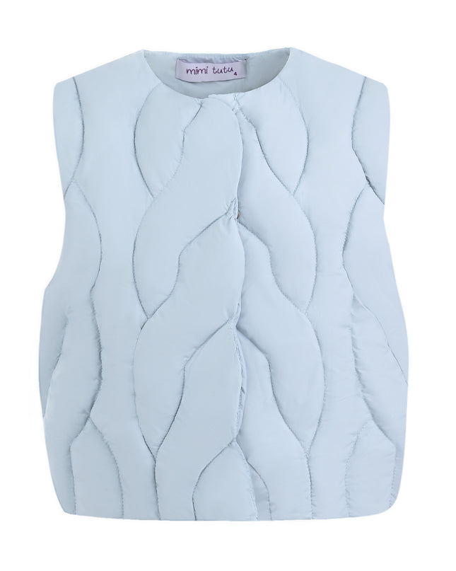 kids atelier mimi tutu Blue Quilted Vest