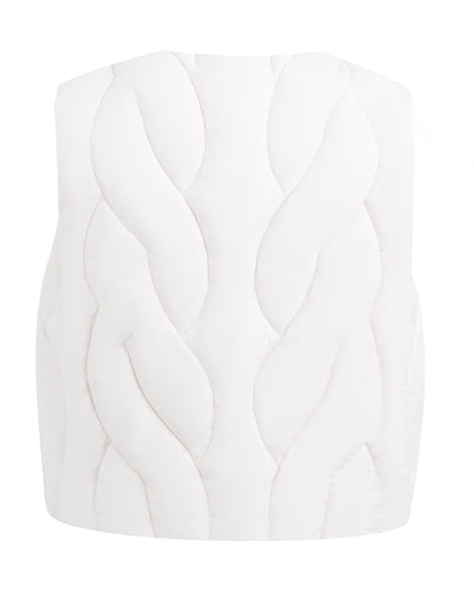 kids atelier mimi tutu White Quilted Vest