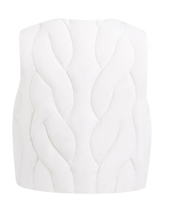 kids atelier mimi tutu White Quilted Vest