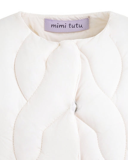 kids atelier mimi tutu White Quilted Vest