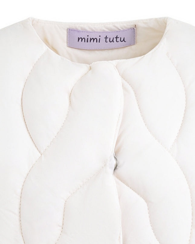 kids atelier mimi tutu White Quilted Vest