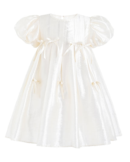 kids atelier mimi tutu Beige Sena Petal Bow Dress