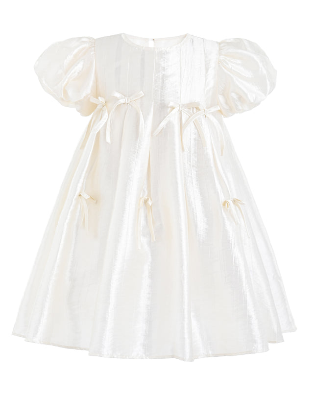 kids atelier mimi tutu Beige Sena Petal Bow Dress