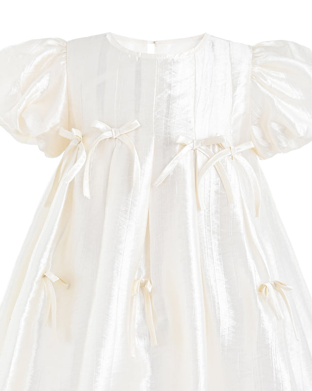 kids atelier mimi tutu Beige Sena Petal Bow Dress