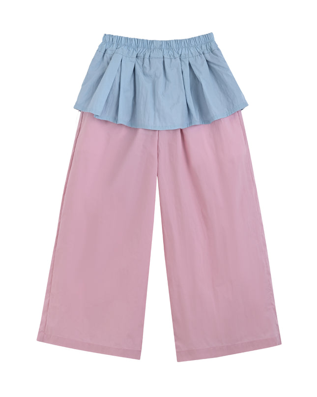 kids atelier mimi tutu Pink Pants with Blue Overlay