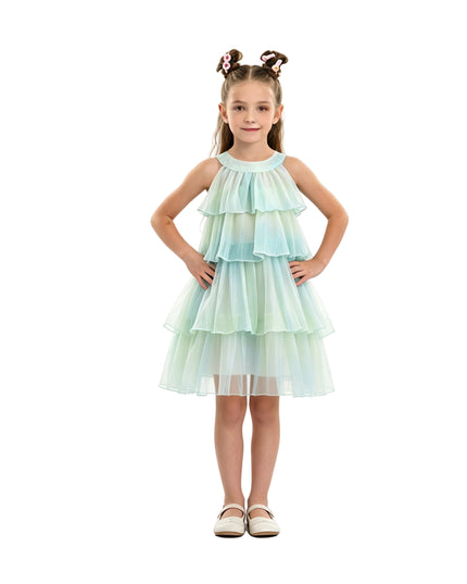 kids atelier mimi tutu Yellow Elisia Tiered Tulle Dress