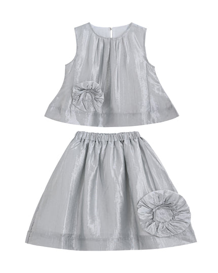 kids atelier mimi tutu Silver Nerissa Bloom Skirt Set