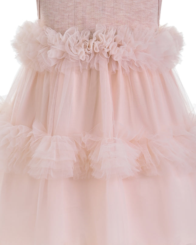 Pink Norelia Ruffle Tulle Dress