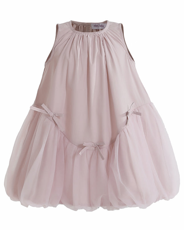 kids atelier mimi tutu Pink Marielle Layered Bow Tulle Dress