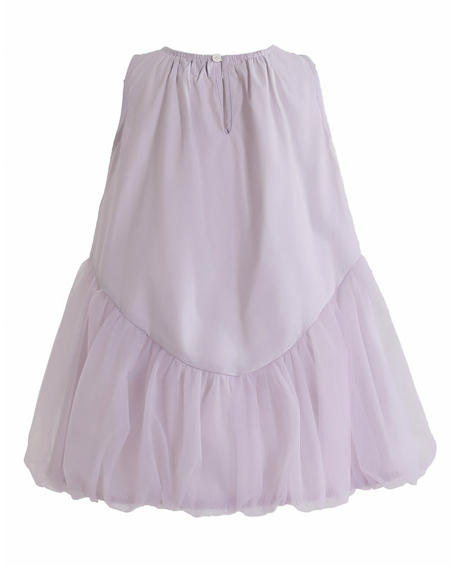 kids atelier mimi tutu Purple Marielle Layered Bow Tulle Dress