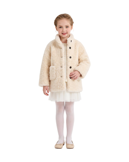 kids atelier mimi tutu Beige Shearling Coat