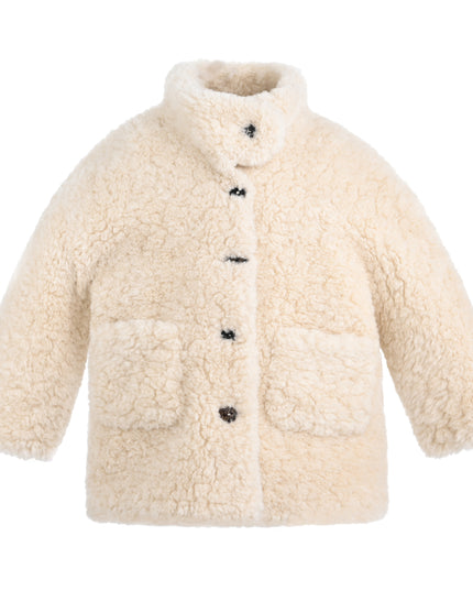 kids atelier mimi tutu Beige Shearling Coat