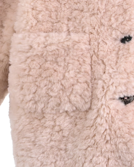 kids atelier mimi tutu Pink Shearling Coat