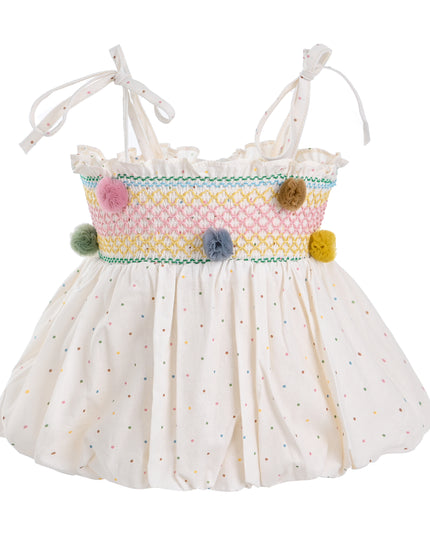 kids atelier mimi tutu Pink Pom-Pom Skirt Set