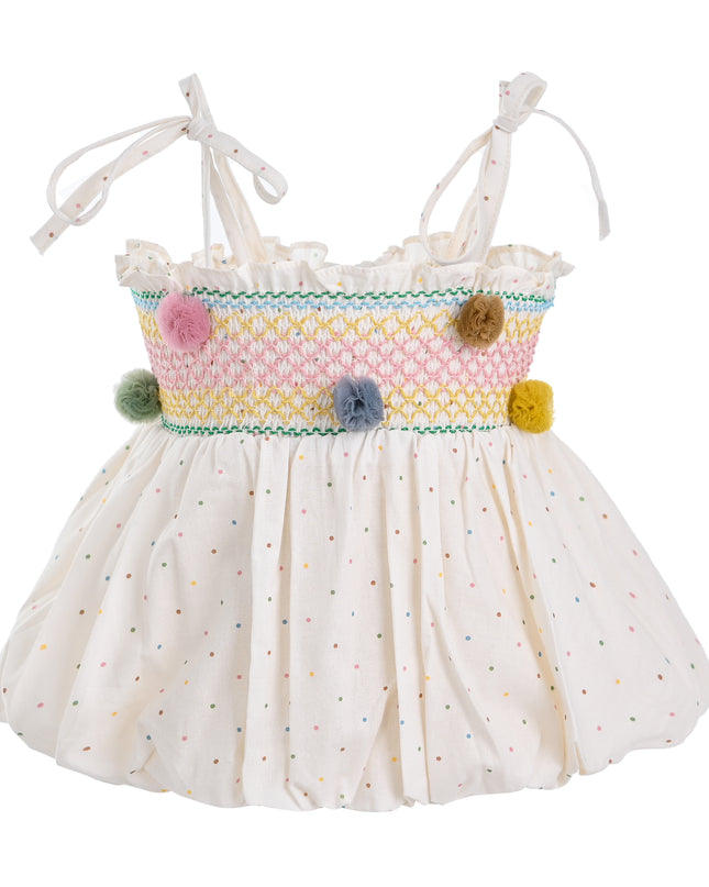kids atelier mimi tutu Pink Pom-Pom Skirt Set
