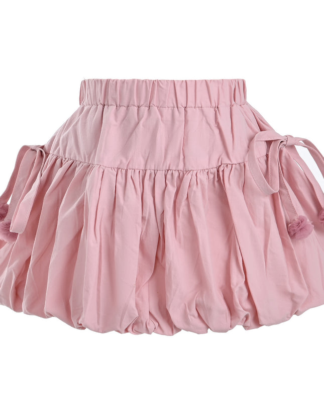 kids atelier mimi tutu Pink Pom-Pom Skirt Set