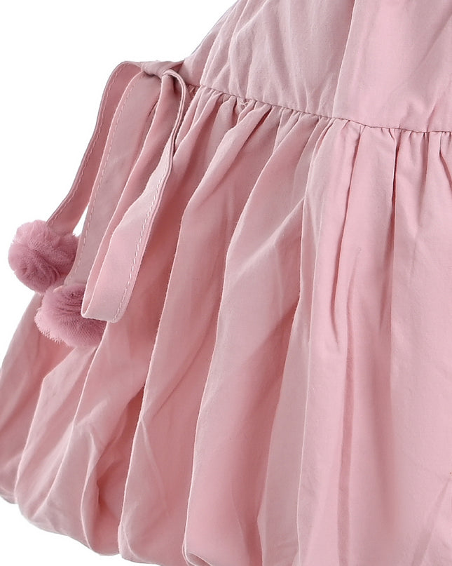 kids atelier mimi tutu Pink Pom-Pom Skirt Set