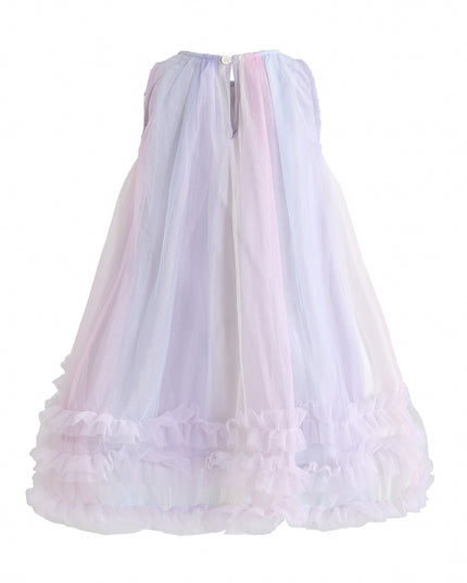 kids atelier mimi tutu Purple Orielle Pastel Bow Ruffle Dress