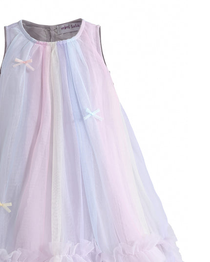 kids atelier mimi tutu Purple Orielle Pastel Bow Ruffle Dress