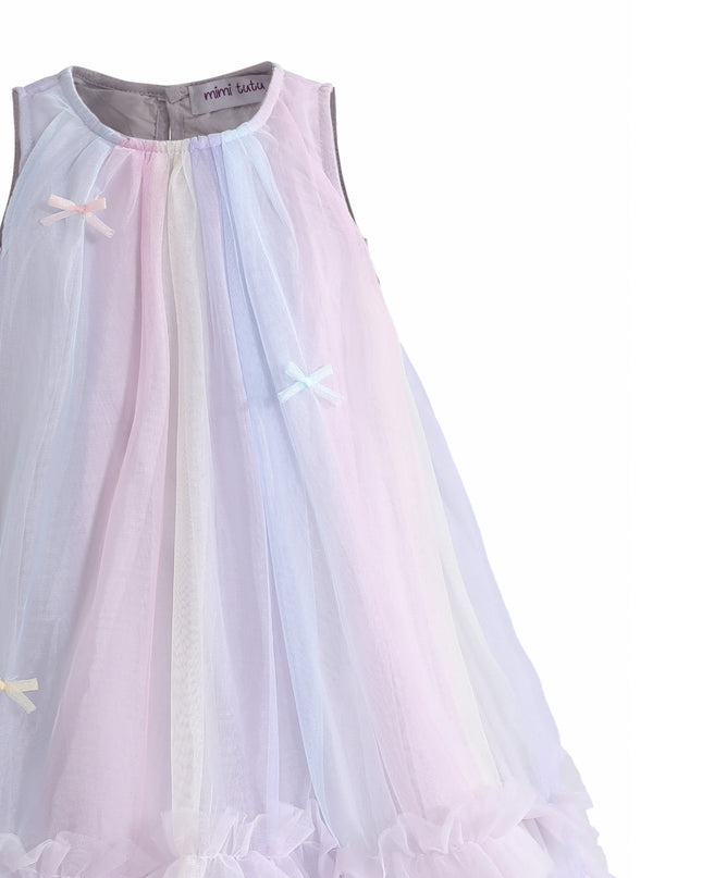 kids atelier mimi tutu Purple Marcella Pastel Bow Ruffle Dress