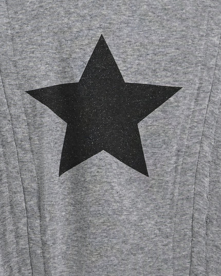 Gray Tee with Star Accent