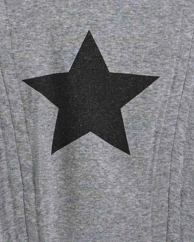 Gray Tee with Star Accent