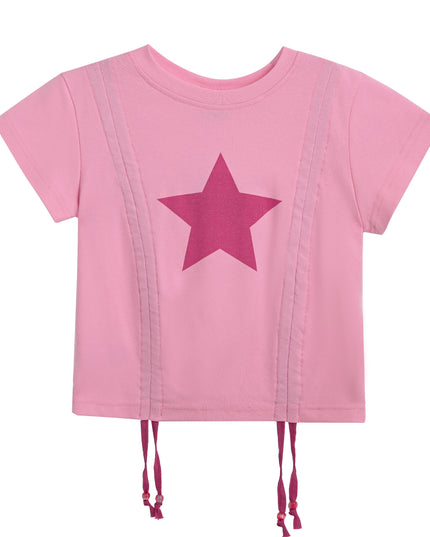 kids atelier mimi tutu Pink Tee with Star Accent