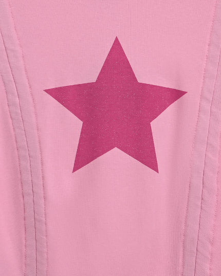 Pink Tee with Star Accent