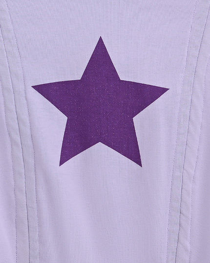 Purple Tee with Star Accent
