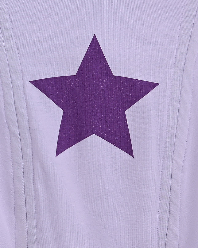 Purple Tee with Star Accent