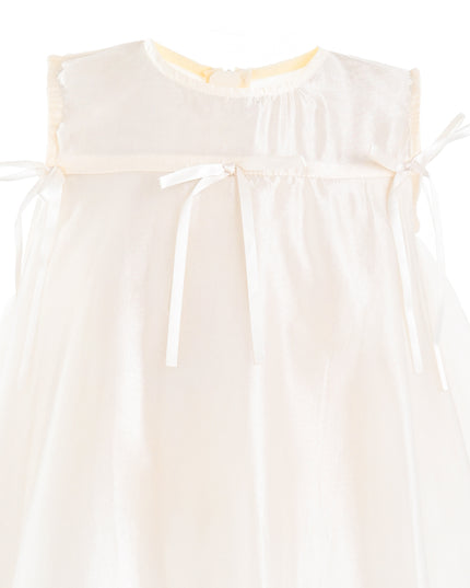 kids atelier mimi tutu White Kaia Ribbon Bow Dress
