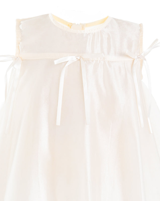 kids atelier mimi tutu White Kaia Ribbon Bow Dress