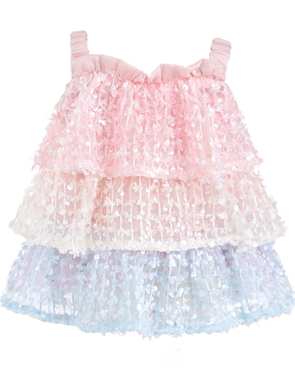 kids atelier mimi tutu Pink Pastel Elunara Ruffle Set with Hair Clip