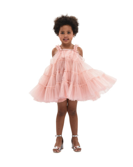 kids atelier mimi tutu Light Pink Isoldea Tulle Ruffle Dress