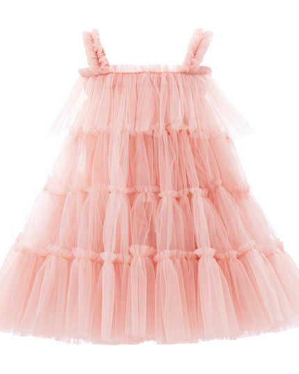 kids atelier mimi tutu Light Pink Isoldea Tulle Ruffle Dress