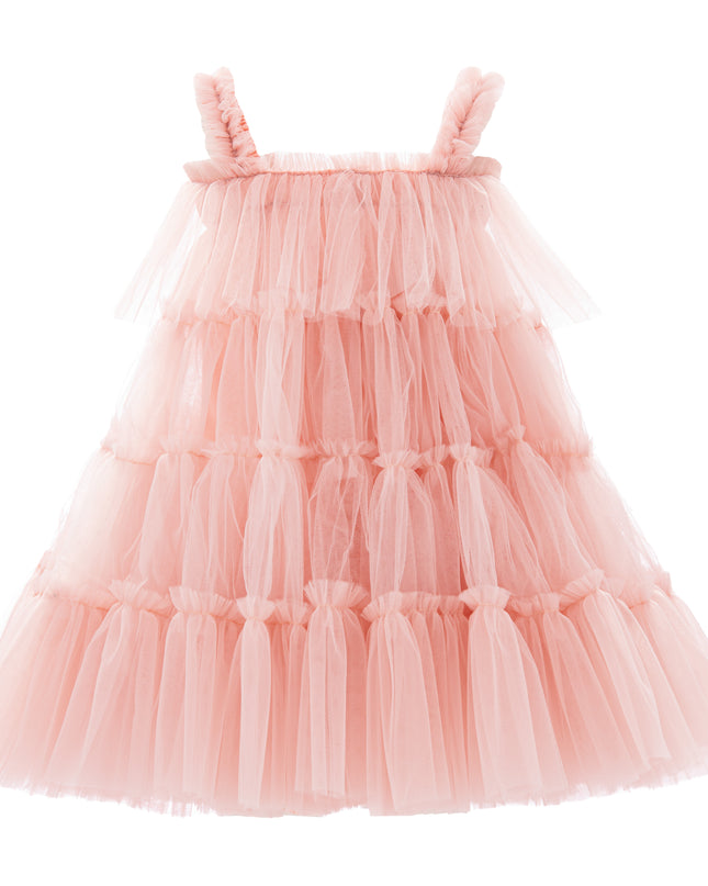 kids atelier mimi tutu Light Pink Isoldea Tulle Ruffle Dress