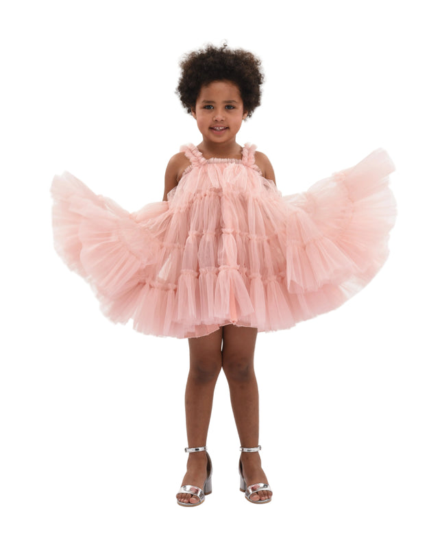kids atelier mimi tutu Light Pink Isoldea Tulle Ruffle Dress